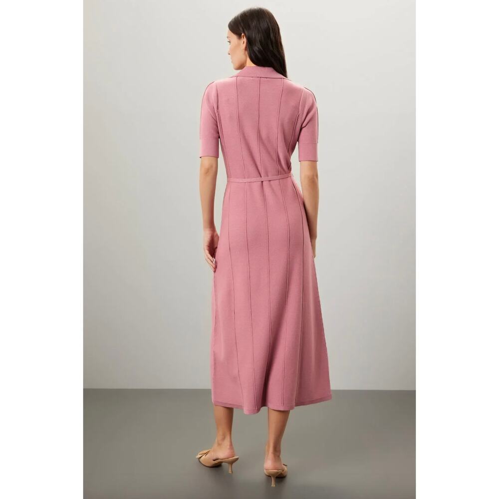 Adam Lippes Pink Knit Collar Dress Sz XS - Picture 3 of 10